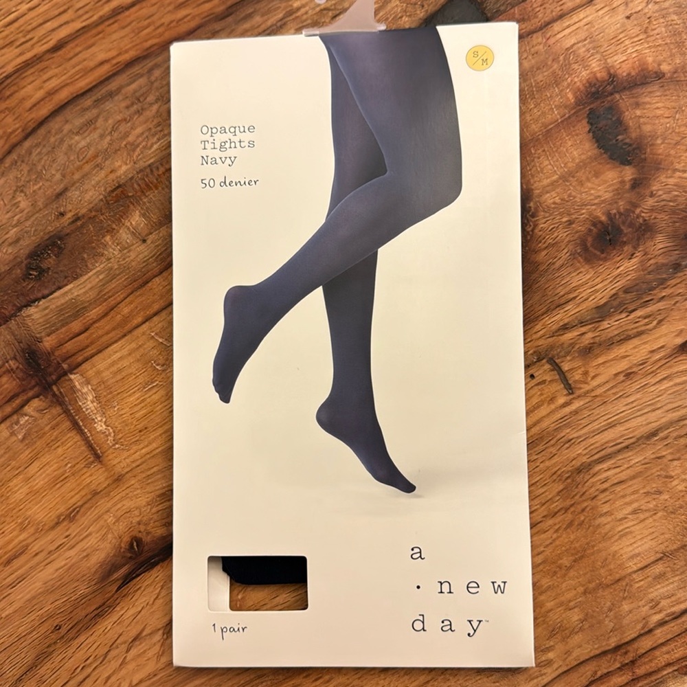 NEW Opague Navy Tights